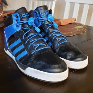 adidas black leather